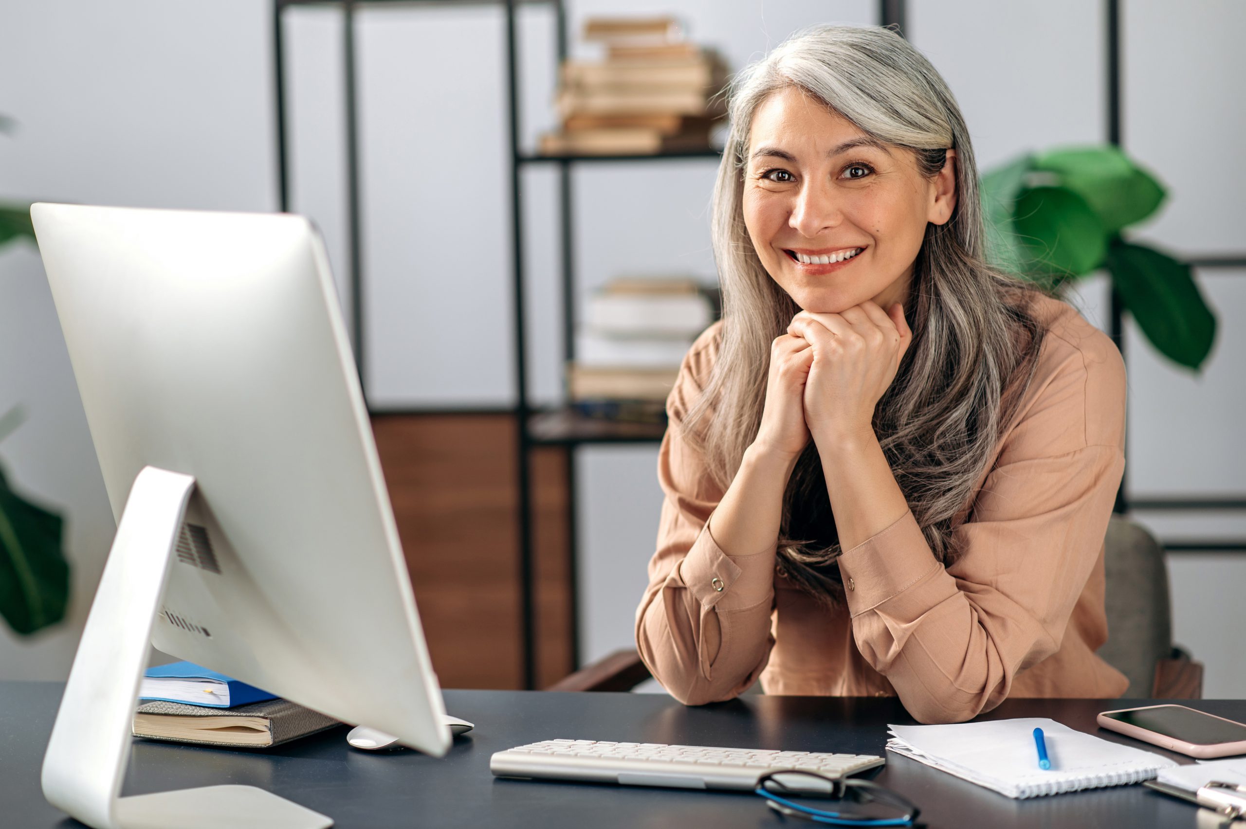 Smiling businesswoman